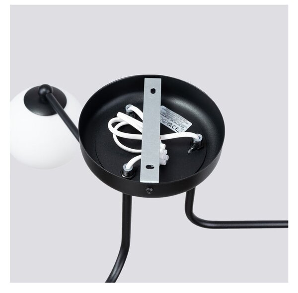 Plafoniera bianca e nera Beam – Sollux