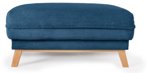 Poggiapiedi blu con rivestimento in velluto a coste Tori – Bonami Selection