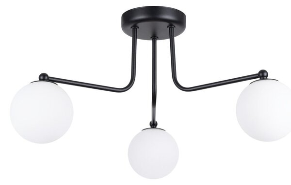 Plafoniera bianca e nera Beam – Sollux