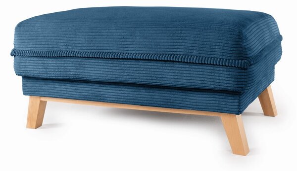 Poggiapiedi blu con rivestimento in velluto a coste Tori – Bonami Selection