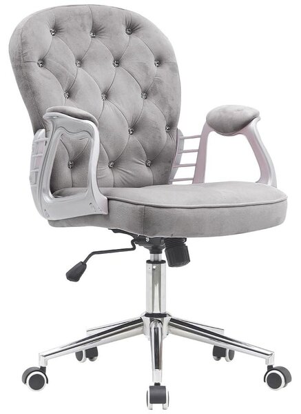 Sedia da ufficio ergonomica con rivestimento in velluto