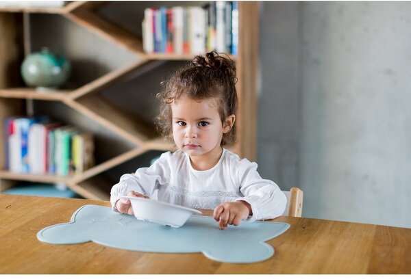 Tovaglietta in silicone azzurro Orso, 48 x 25 cm - Kindsgut
