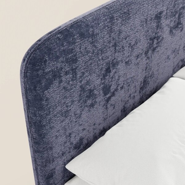 KAELOS letto minimal imbottito - vano contenitore, piedi alti e testie
