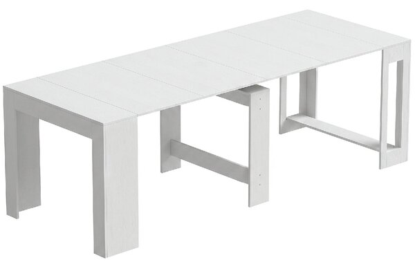 DecHome Tavolo Consolle Allungabile Design Moderno 48-240x90x78 cm colore Bianco