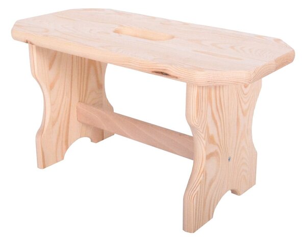 Sgabello in legno di pino colore naturale Forte - Rojaplast