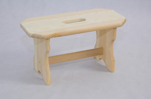 Sgabello in legno di pino colore naturale Forte - Rojaplast