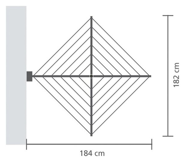 Stendino da giardino da parete WallFix 24m – Brabantia