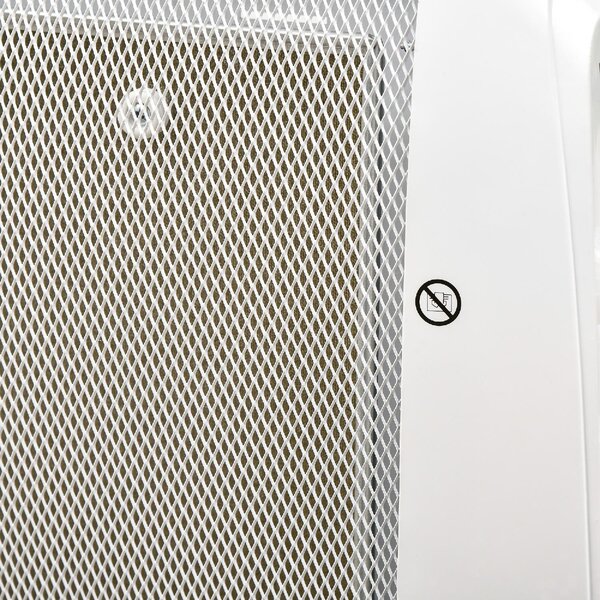 DecHome Termoconvettore Stufa Elettrica 1000W/2000W con Termostato Regolabile 4 Ruote 15-20 m colore Bianco