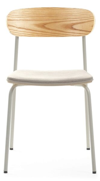Set di 2 sedie da pranzo in colore beige-naturale Adriana - Marckeric