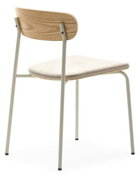 Set di 2 sedie da pranzo in colore beige-naturale Adriana - Marckeric