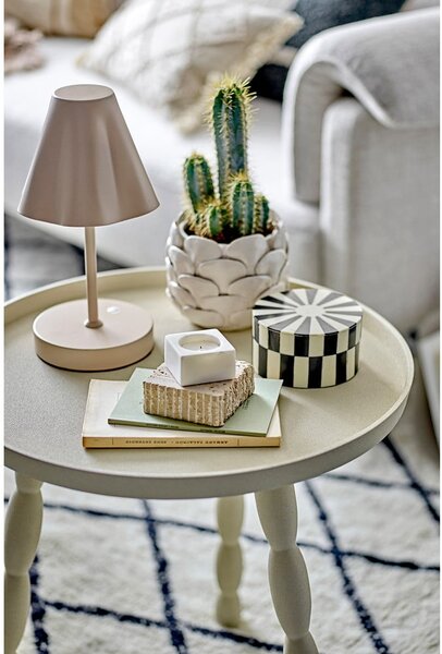 Lampada da tavolo dimmerabile a LED beige con paralume in metallo (altezza 28 cm) Lianna - Bloomingville