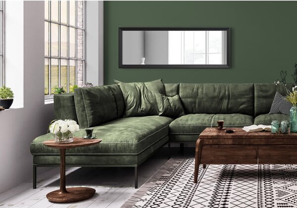 Specchio da parete con cornice nera, 47 x 147 cm Paris - Styler