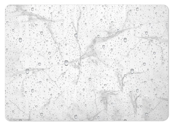 Tappetino da bagno bianco e grigio in terra di diatomee 50x70 cm Aqua - douceur d'intérieur