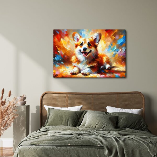 Quadro su tela – Cucciolo pieno di gioia