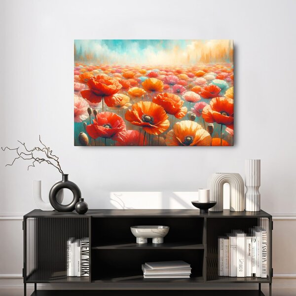 Quadro su tela – Campo di papaveri