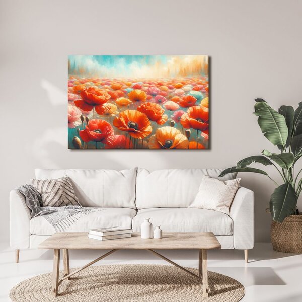 Quadro su tela – Campo di papaveri