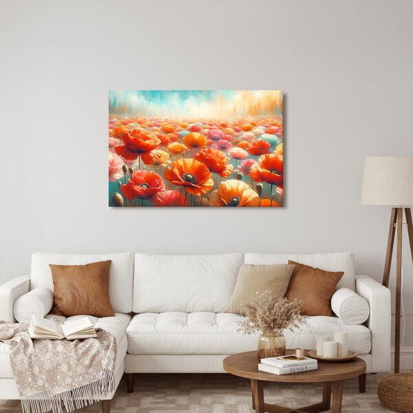 Quadro su tela – Campo di papaveri