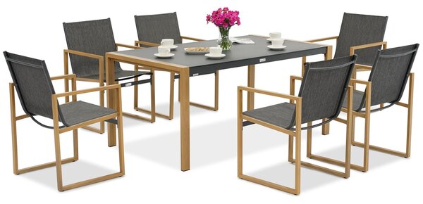 Set di mobili da giardino per 6 persone Lugo Garden Point antracite