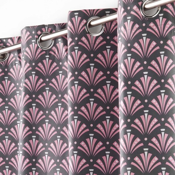 Tenda oscurante rosa-grigio in microfibra 135x260 cm Surya - douceur d'intérieur