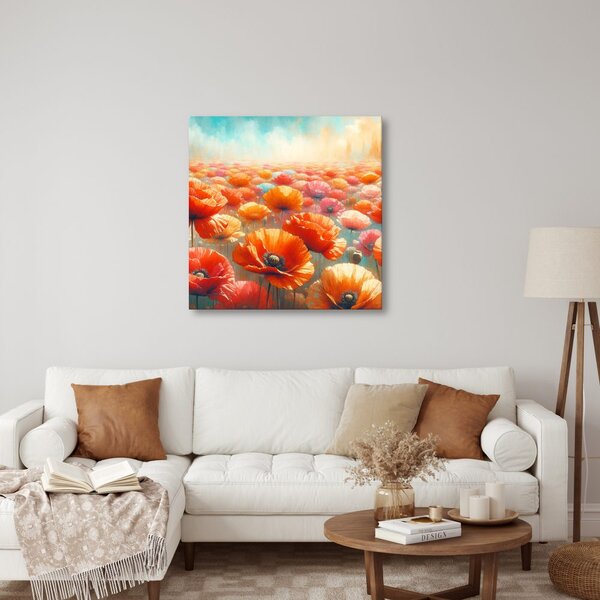 Quadro su tela – Papaveri multicolori