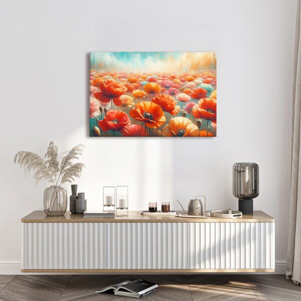 Quadro su tela – Campo di papaveri