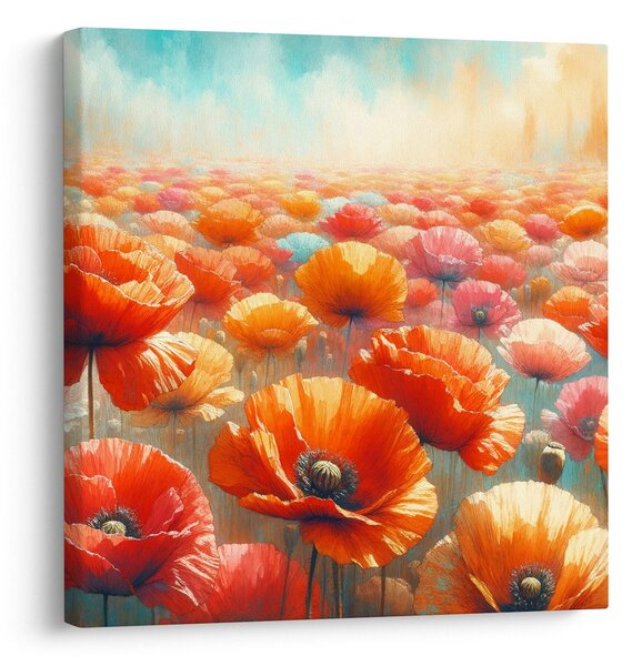 Quadro su tela – Papaveri multicolori