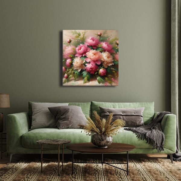 Quadro su tela – Peonie in fiore
