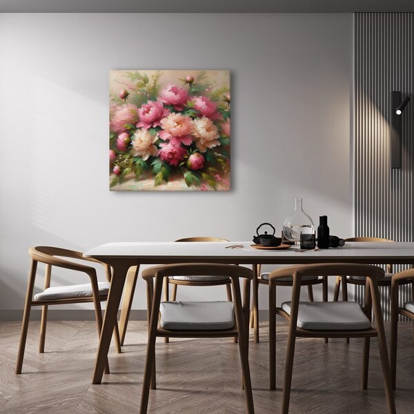 Quadro su tela – Peonie in fiore