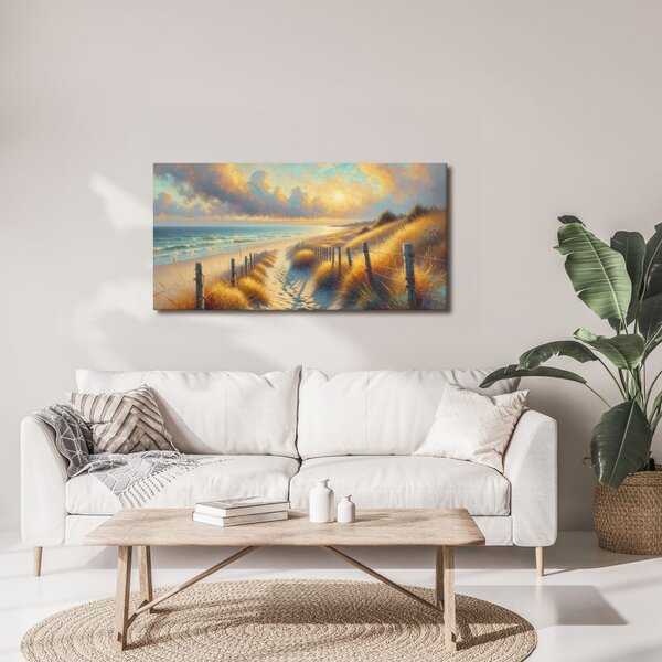 Quadro su tela – Costa nella luce calda