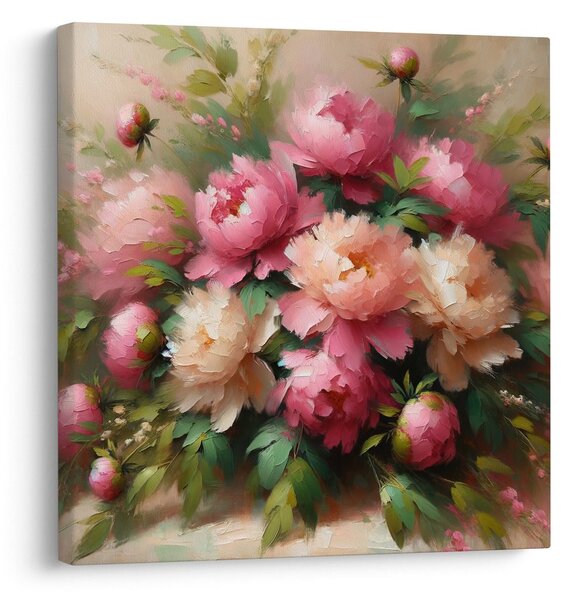 Quadro su tela – Peonie in fiore