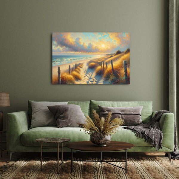 Quadro su tela – Sentiero tra le dune verso il mare