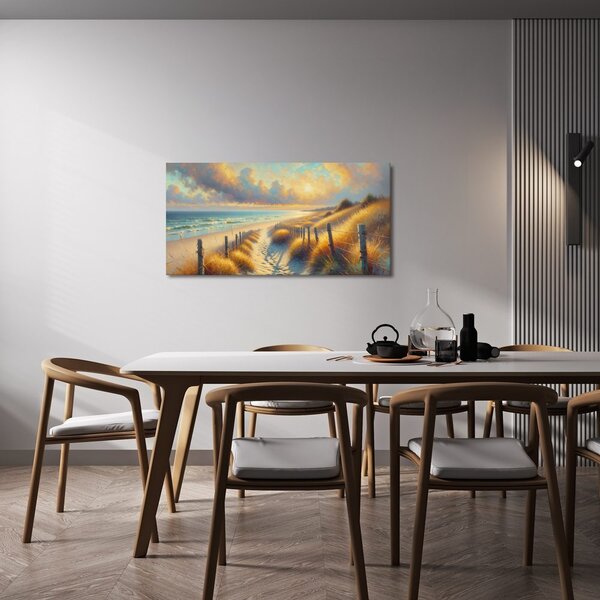 Quadro su tela – Costa nella luce calda