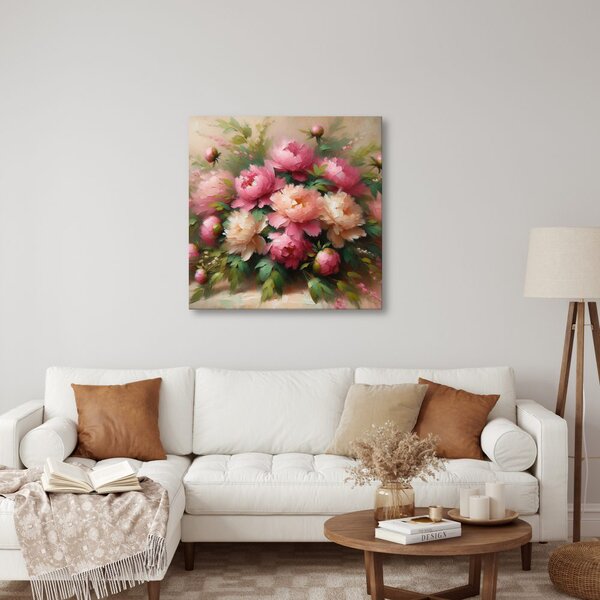 Quadro su tela – Peonie in fiore