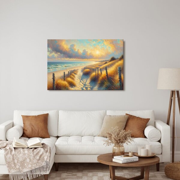 Quadro su tela – Sentiero tra le dune verso il mare