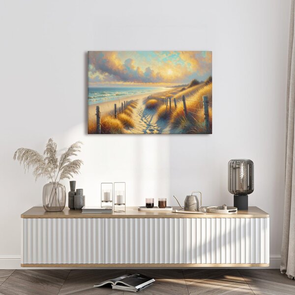Quadro su tela – Sentiero tra le dune verso il mare