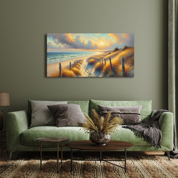 Quadro su tela – Costa nella luce calda