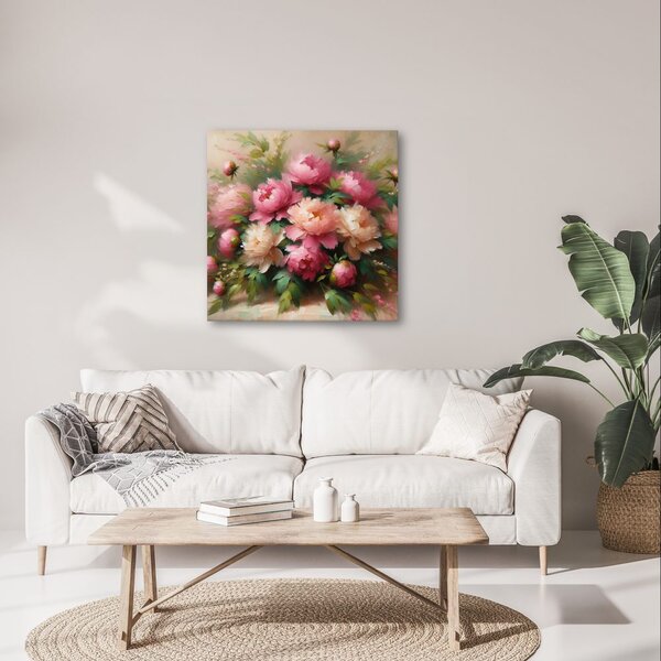 Quadro su tela – Peonie in fiore