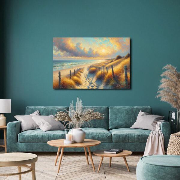 Quadro su tela – Sentiero tra le dune verso il mare