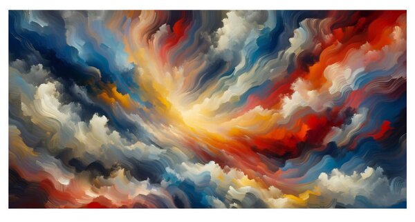Quadro su tela – Cielo tempestoso nei colori