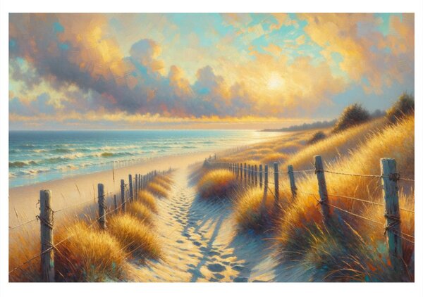 Quadro su tela – Sentiero tra le dune verso il mare