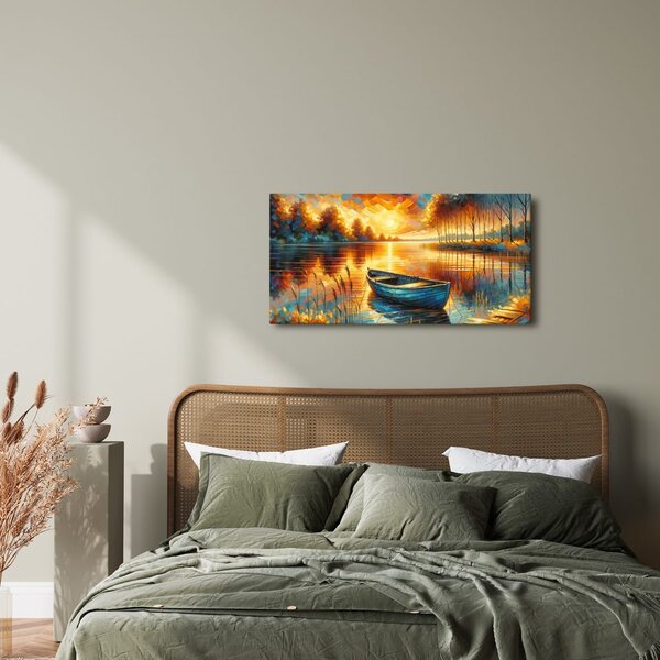 Quadro su tela – Bagliore solare sull'acqua