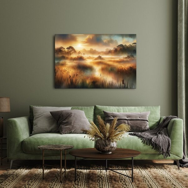 Quadro su tela – Paesaggio nebbioso