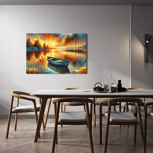 Quadro su tela – Calma serale sul lago
