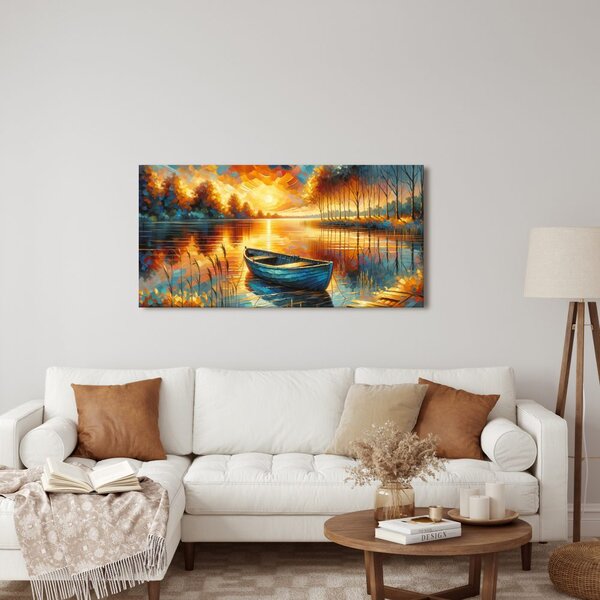 Quadro su tela – Bagliore solare sull'acqua