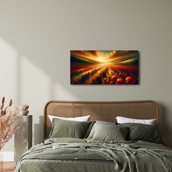 Quadro su tela – Papaveri all'orizzonte