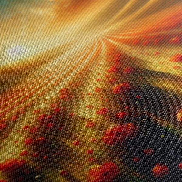 Quadro su tela – Tramonto sopra i papaveri