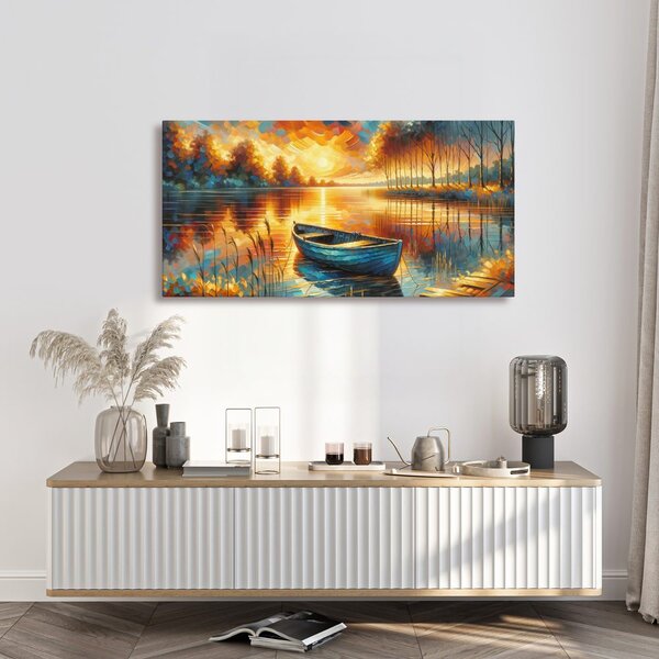 Quadro su tela – Bagliore solare sull'acqua
