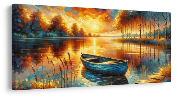 Quadro su tela – Bagliore solare sull'acqua