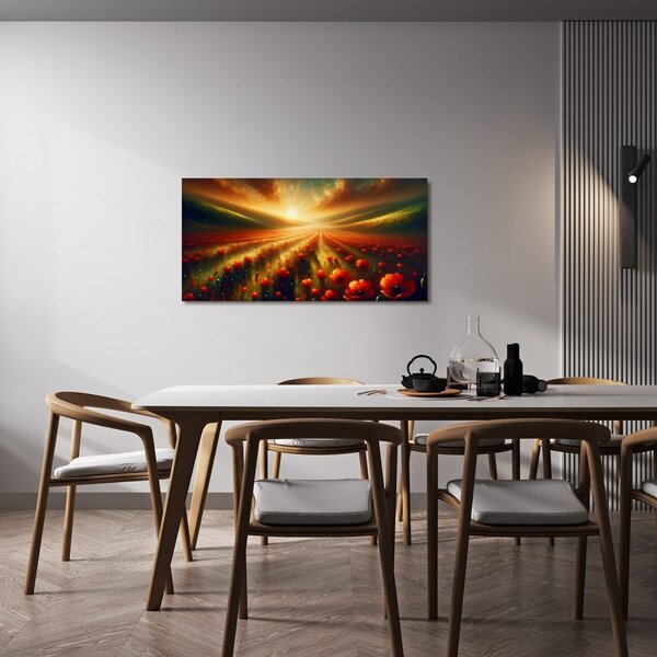 Quadro su tela – Papaveri all'orizzonte