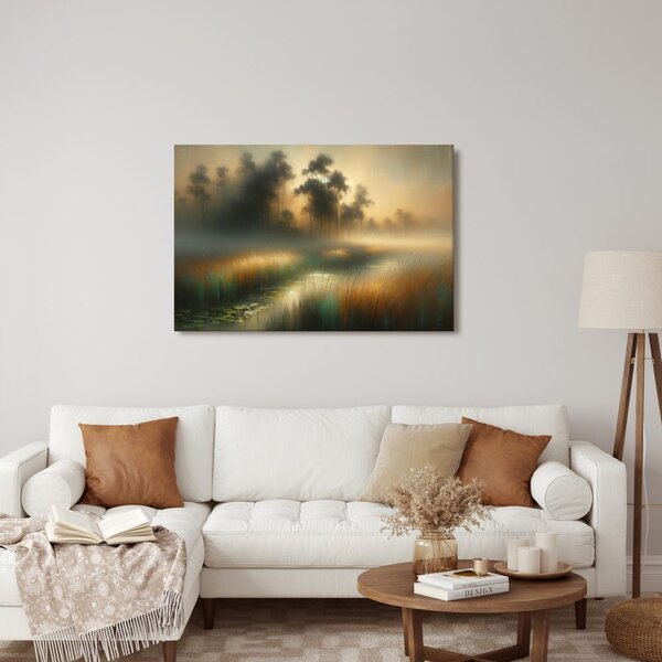 Quadro su tela – Canne nella nebbia